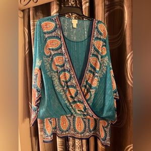 Sheer hi lo Chicos blouse.